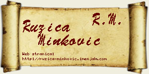 Ružica Minković vizit kartica
